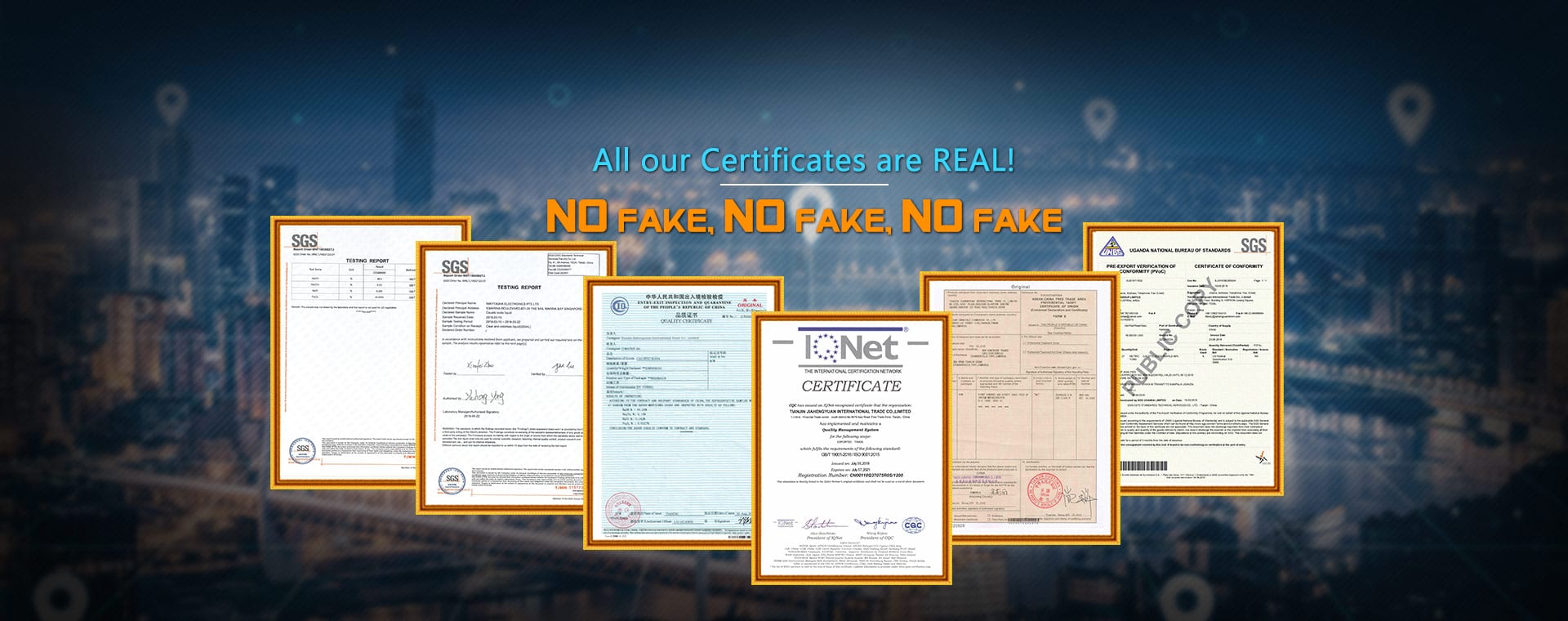 All our Certificates are REAL!